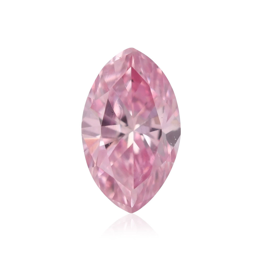 0.12 Carat Fancy Intense Purplish Pink Marquise Diamond (VS1) GIA Brand Color Diamond
