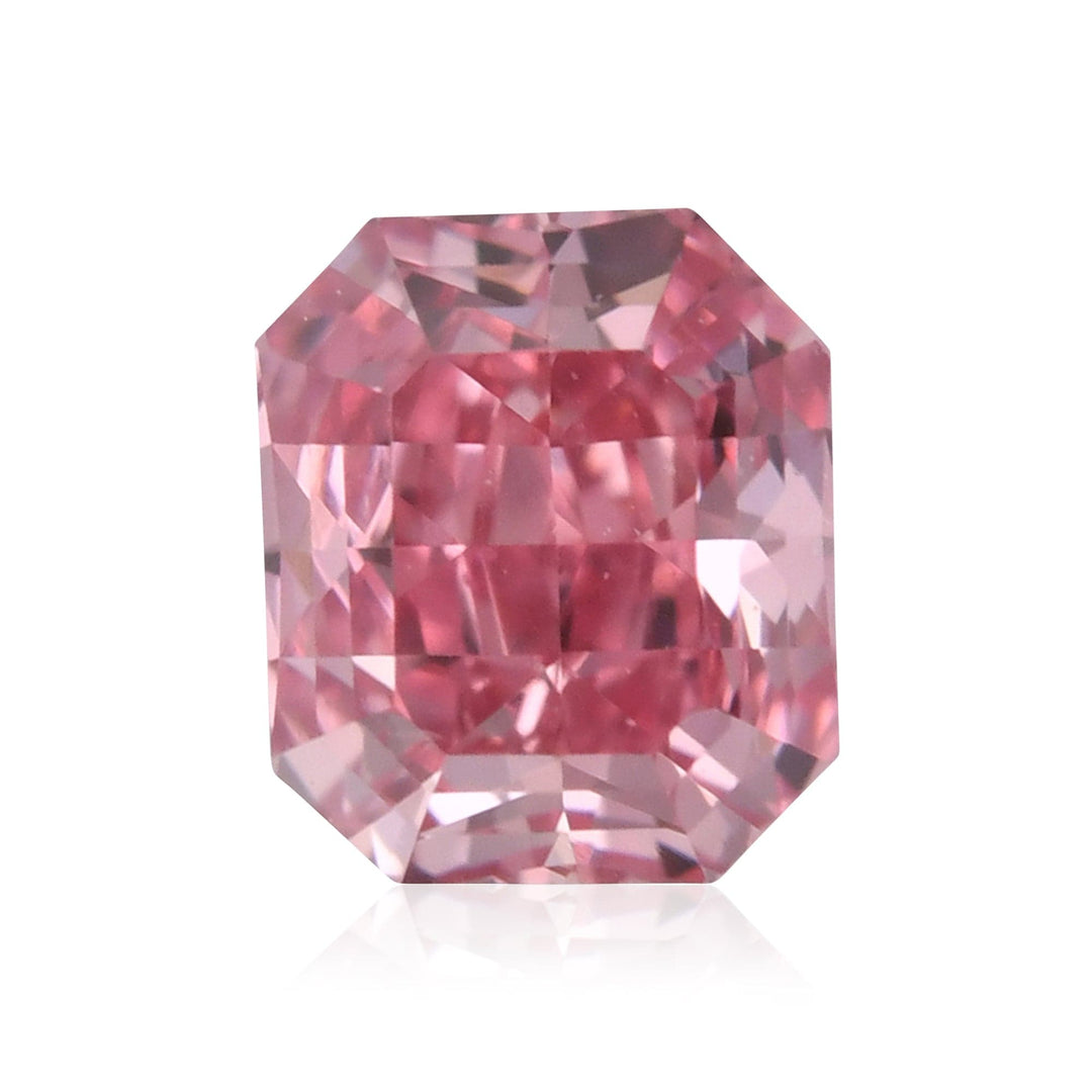 0.22 Carat Fancy Vivid Purplish Pink Radiant Argyle Diamond VS2 GIA Brand Color Diamond