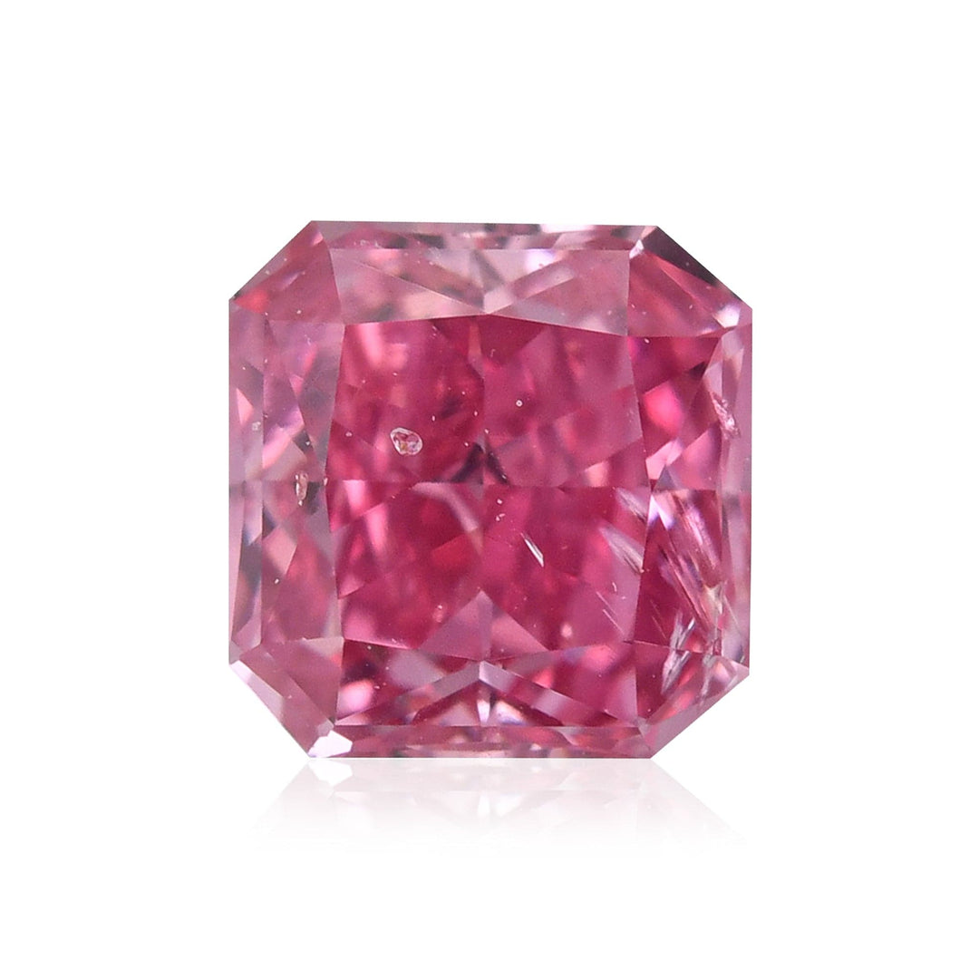 0.25 Carat Fancy Vivid Purplish Pink Radiant Argyle Diamond I1 GIA Brand Color Diamond