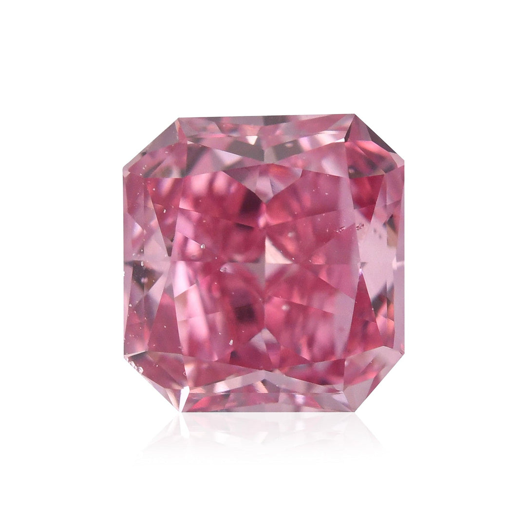 0.33 Carat Fancy Vivid Purplish Pink Radiant Argyle Diamond SI1 GIA Brand Color Diamond