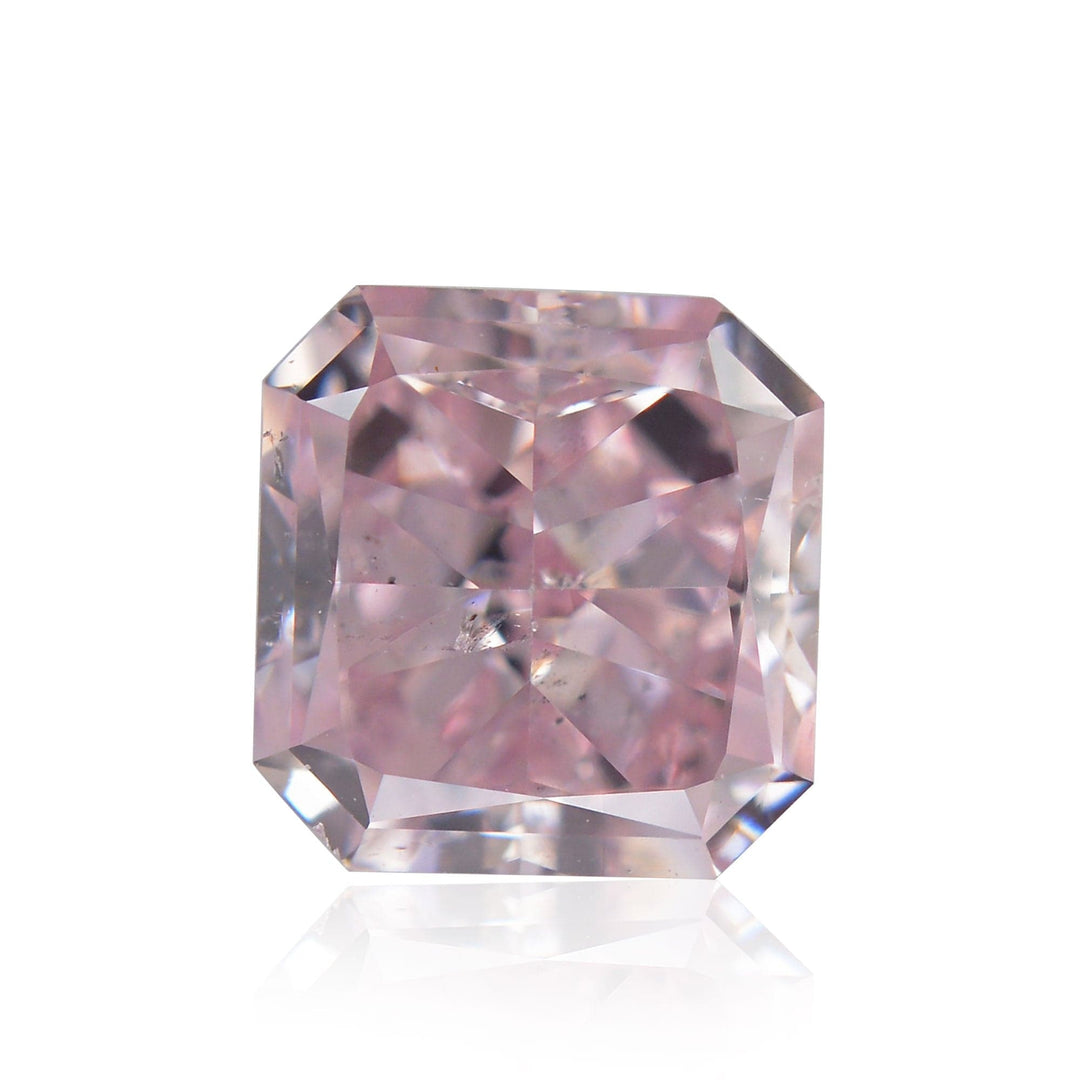 0.89 Carat Fancy Intense Purplish Pink Radiant Diamond SI2 GIA Brand Color Diamond