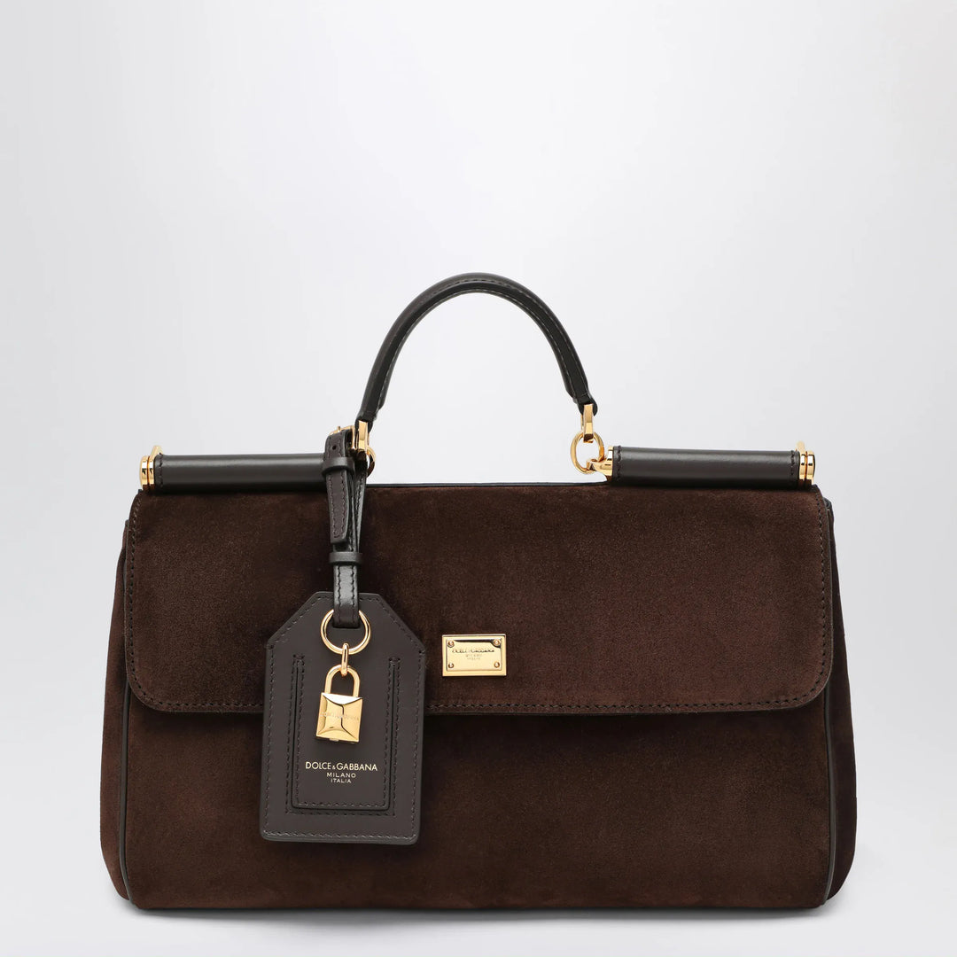 Dolce&Gabbana - Brown suede leather bag My Sicily Brand U