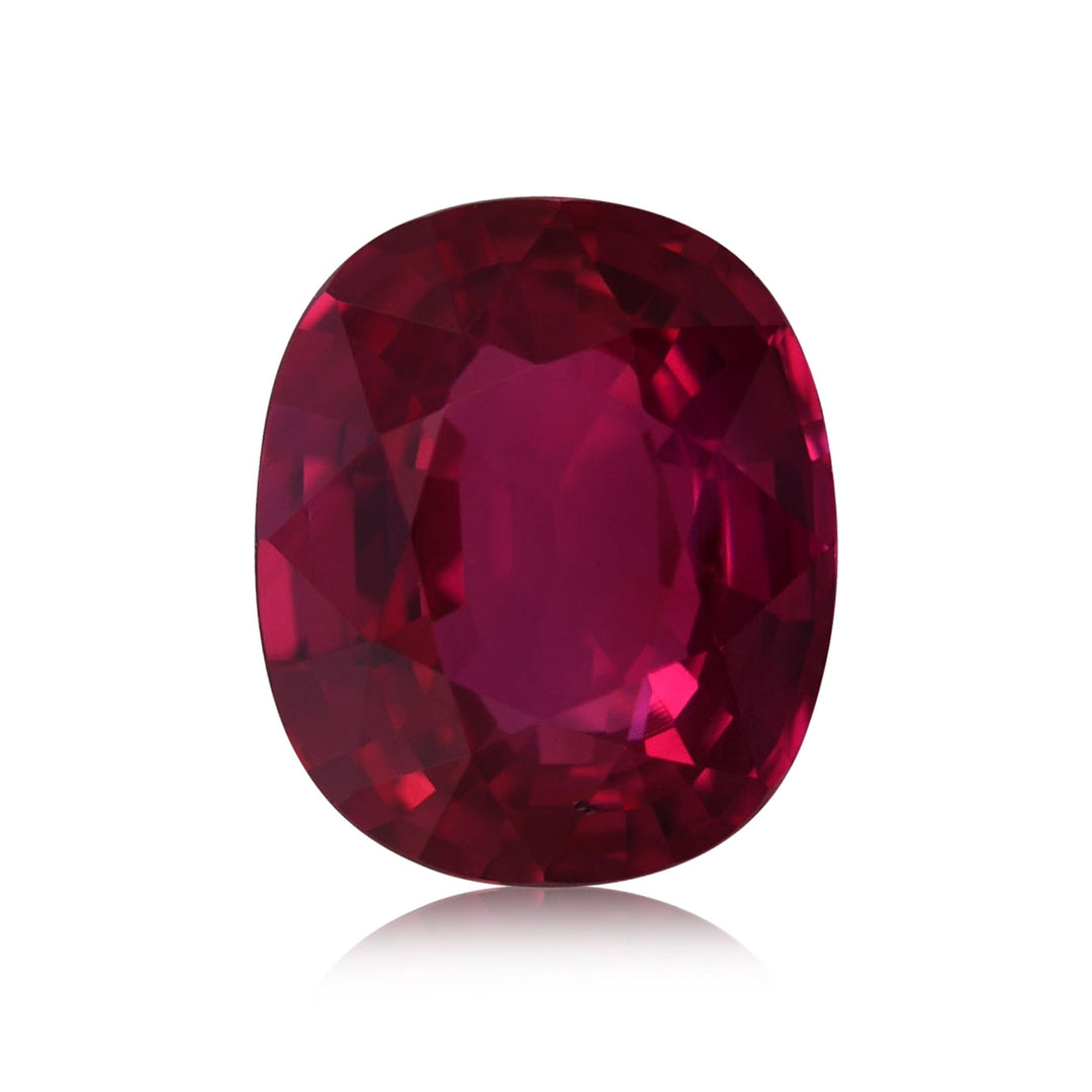 2.60 Carat Red MOZAMBIQUE Cushion Ruby GRS Brand Gemstone
