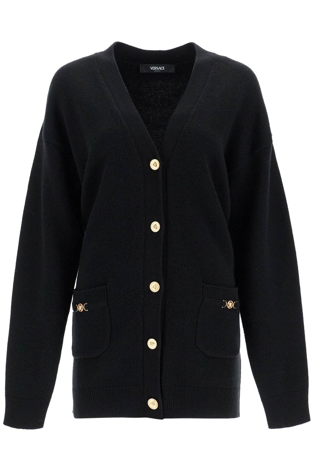 Versace Knitwear Versace Boxy Wool And Cashmere Cardigan Versace Boxy Wool  Cardigan | Made with Italian Cashmere Brand
