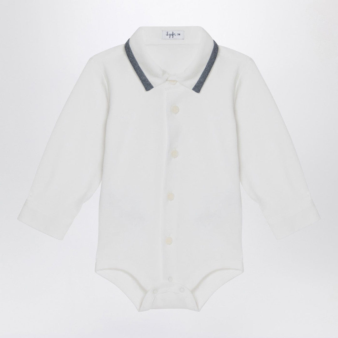 Leotards & Unitards 12 Il Gufo - Milk-white cotton shirt bodysuit Brand