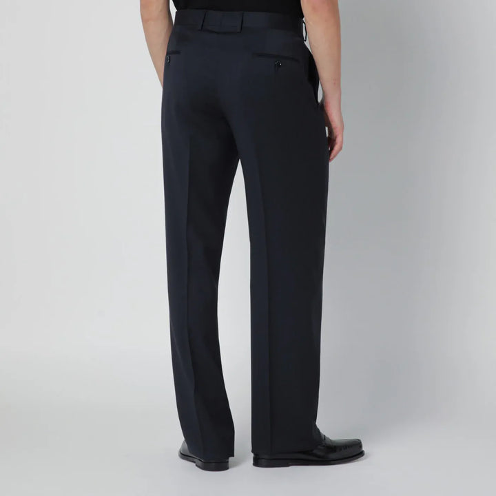Lardini - Blue wool trousers Brand Pants