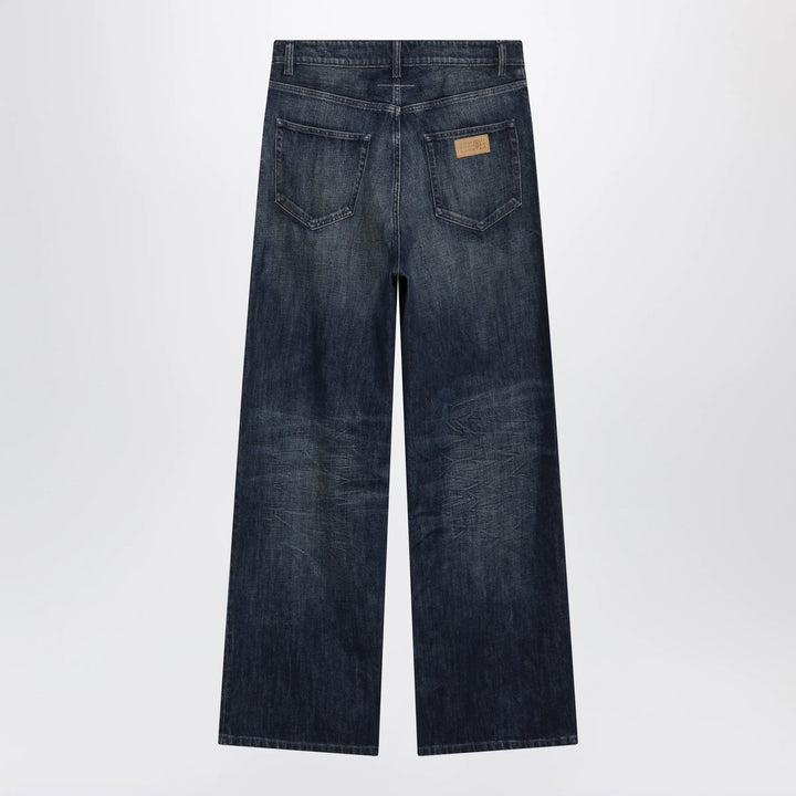 MM6 Maison Margiela - Wide blue washed denim jeans Brand Pants