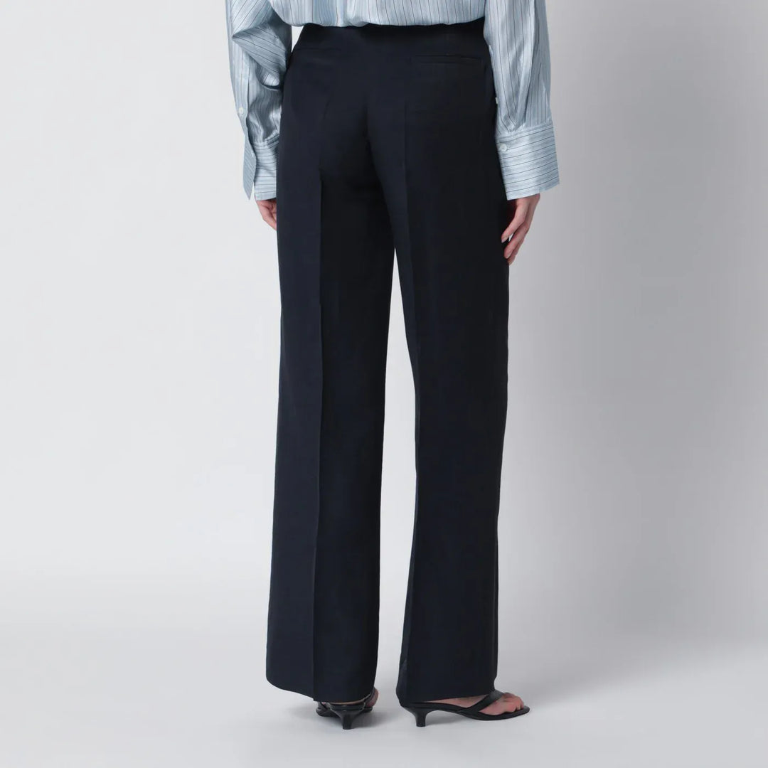 P.A.R.O.S.H. - Blue viscose trousers Brand Pants