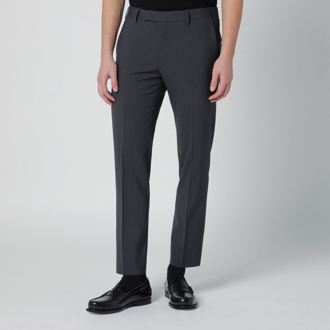 Pants PT Torino - Grey trousers in wool blend Brand