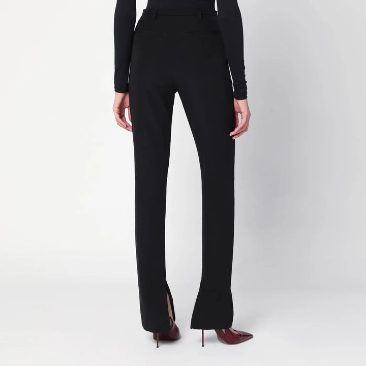 TheLatest - Black trousers with zipped slits Brand Pants 44  IT