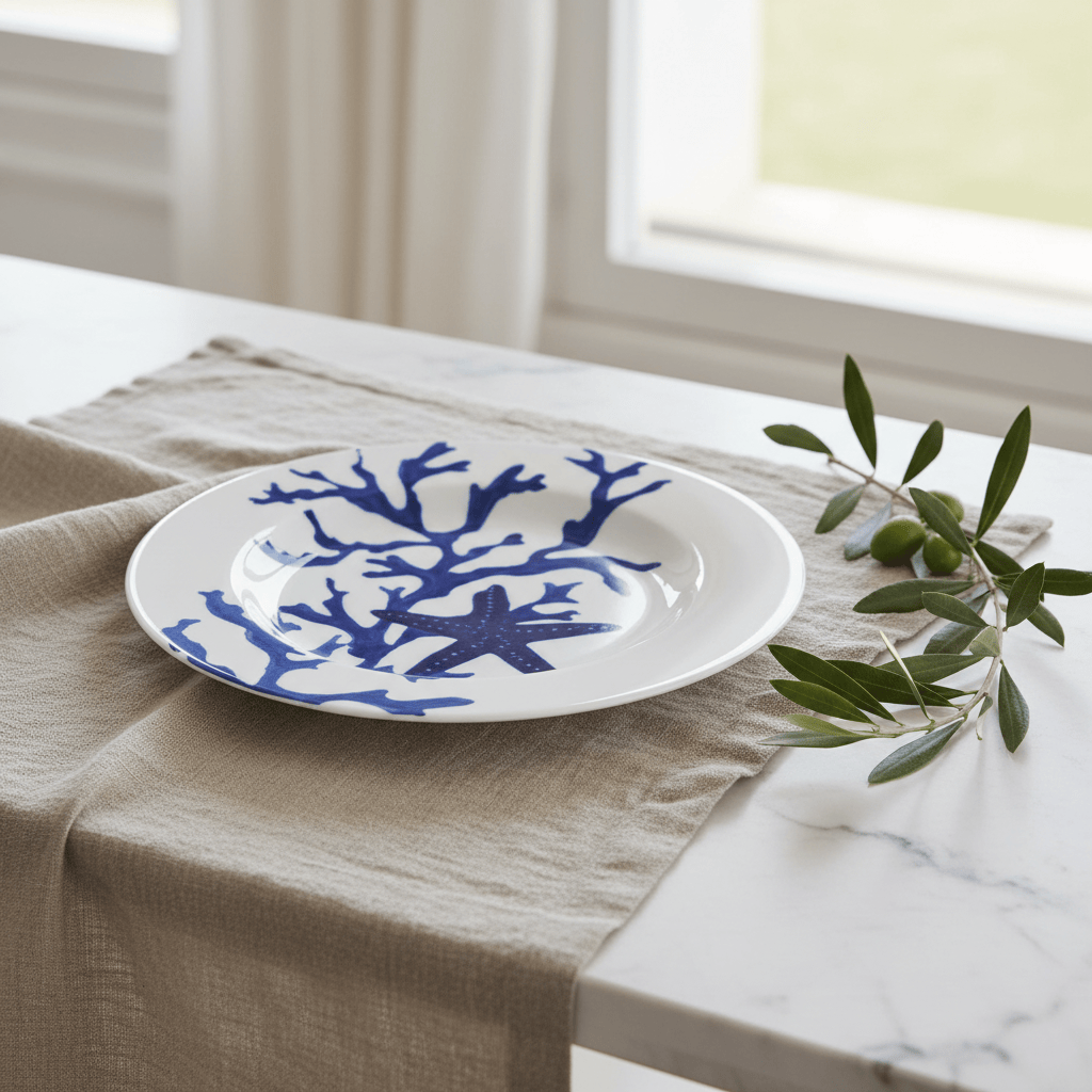 Mario Luca Giusti Corallo Blue Dinner Plates Set of 2Pcs Brand Plates