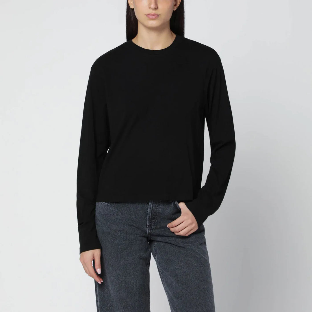 AGOLDE - Black organic cotton top Brand Shirts &amp; Tops