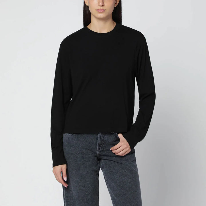 AGOLDE - Black organic cotton top Brand Shirts &amp; Tops