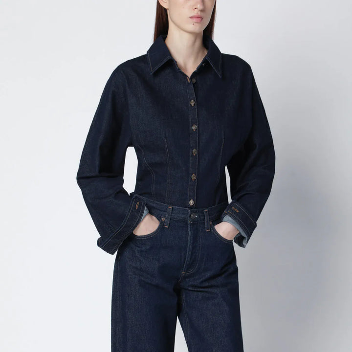 AGOLDE - Dark indigo denim shirt Brand Shirts &amp; Tops M