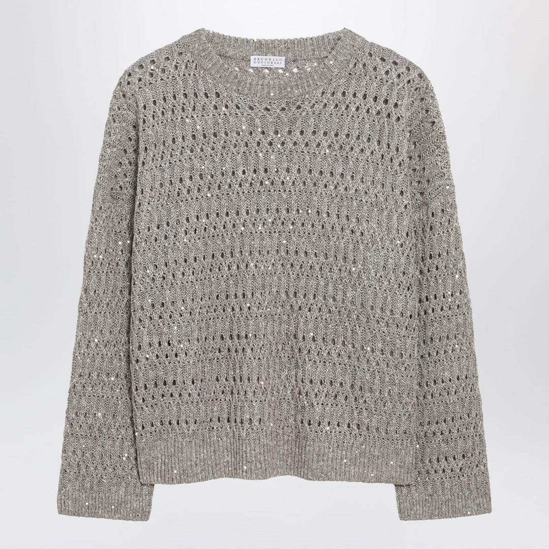 Shirts & Tops Brunello Cucinelli - Crochet crewneck sweater with sequins Brand