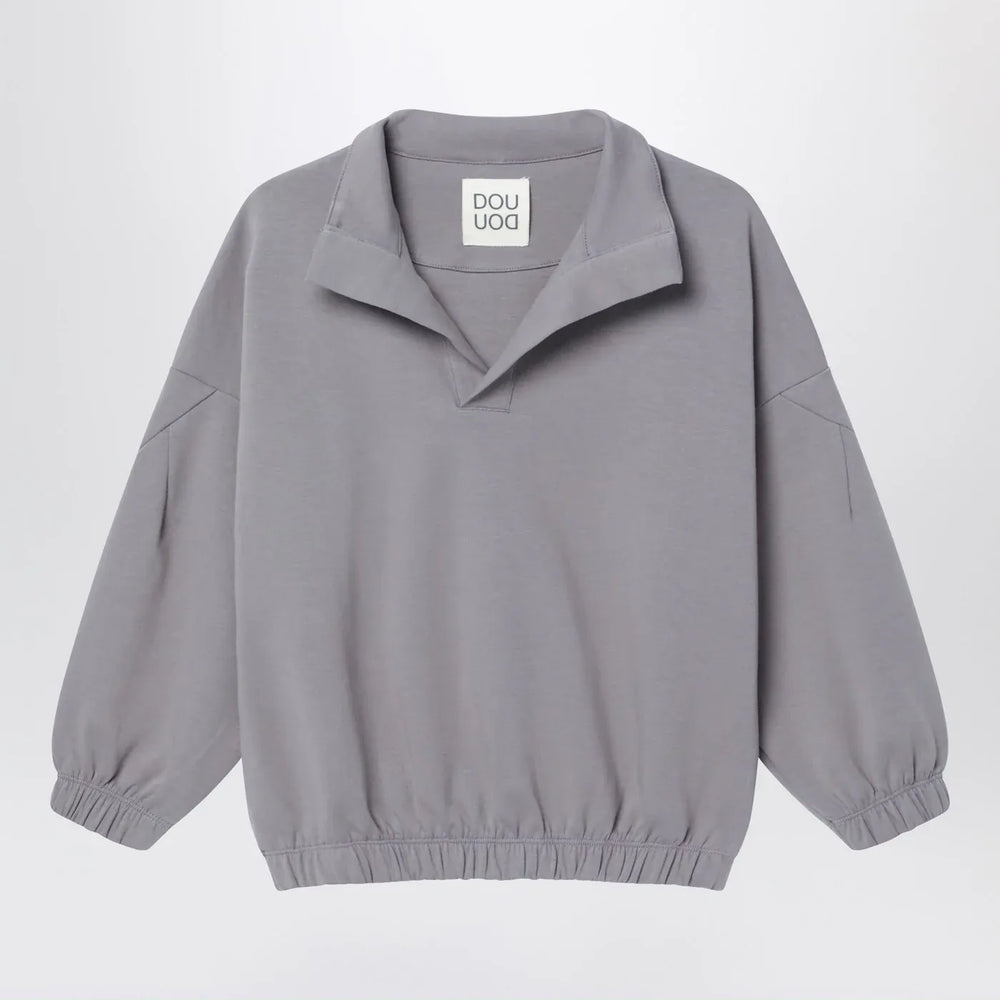 Douuod - Grey V-neck sweatshirt Brand Shirts & Tops 10