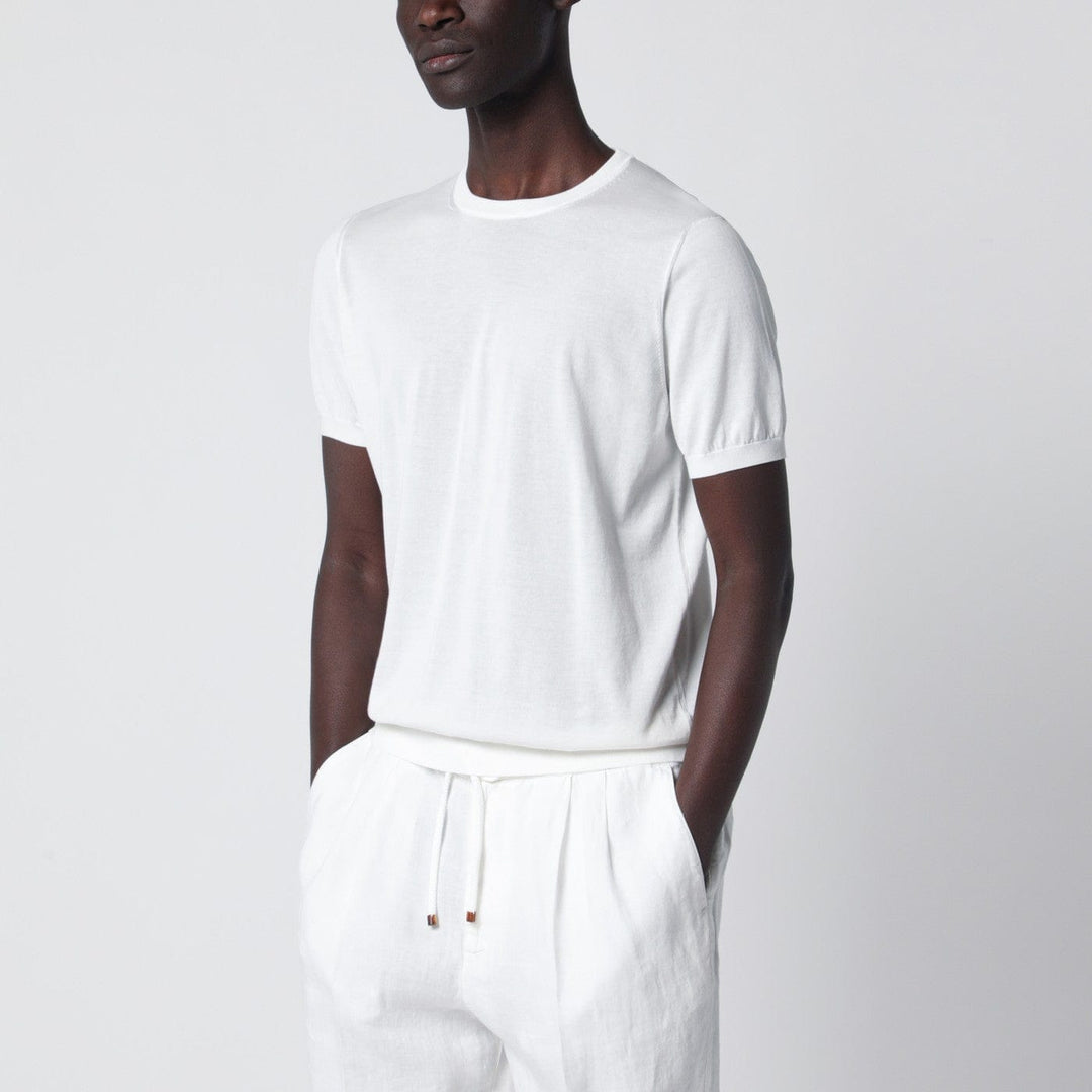 Shirts & Tops Drumohr - Crew neck t-shirt in milky white cotton Brand