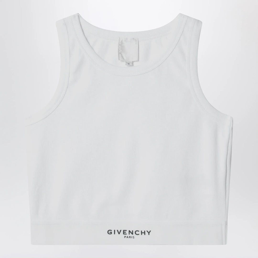 Givenchy - White cropped top with logo Brand Shirts &amp; Tops 10