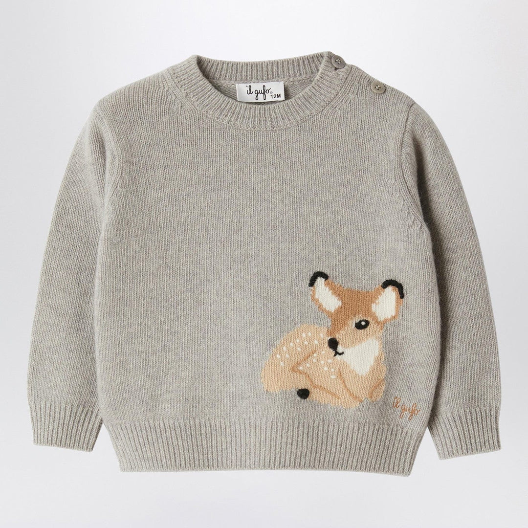 Shirts & Tops 12 Il Gufo - Grey mélange wool jumper Brand