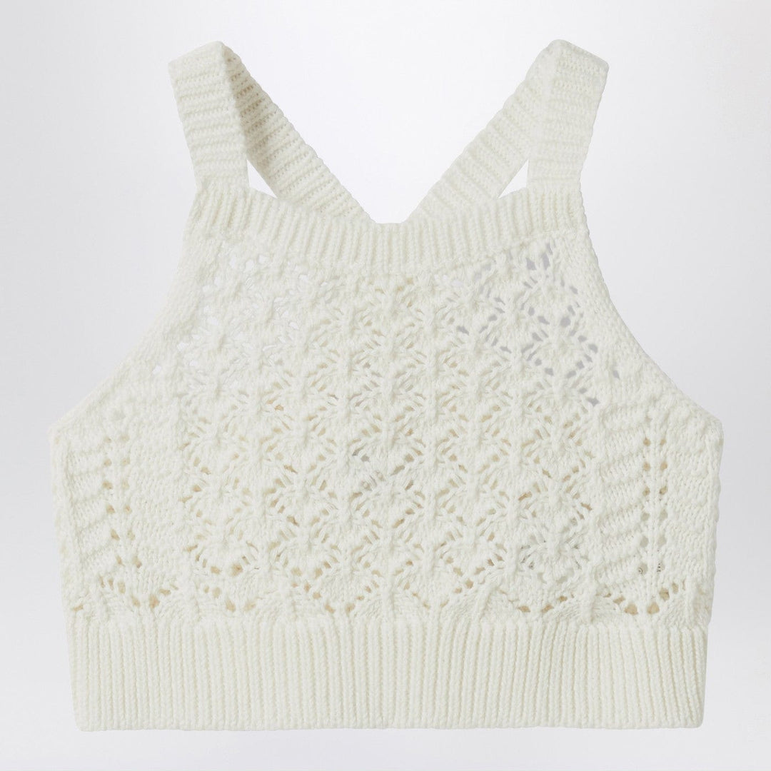 Shirts & Tops 10 Il Gufo - Milk white crochet top Brand