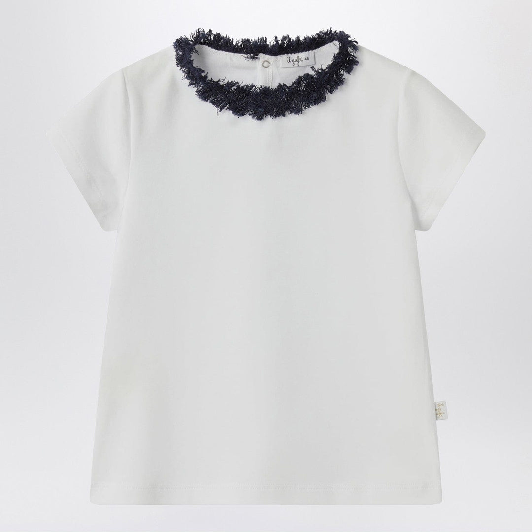 Shirts & Tops 8 Il Gufo - White T-shirt with frayed neckline Brand