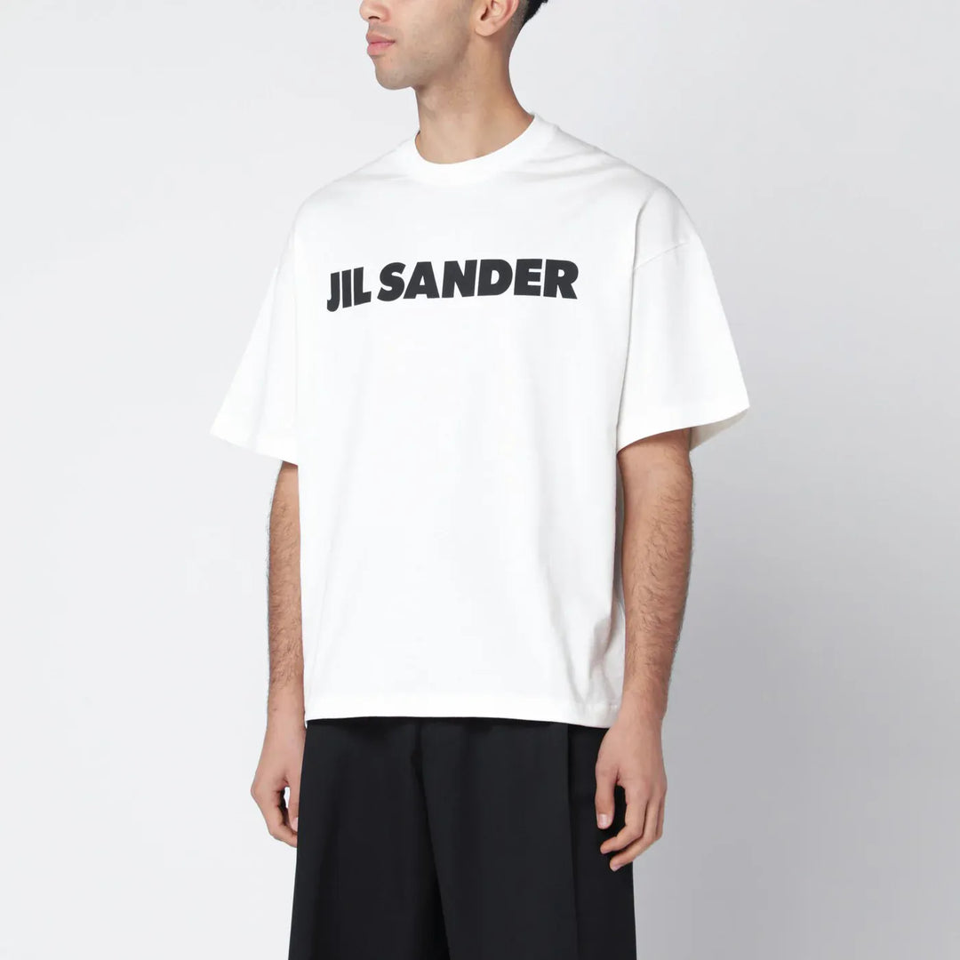 Jil Sander - White boxy T-shirt with logo Brand Shirts &amp; Tops S