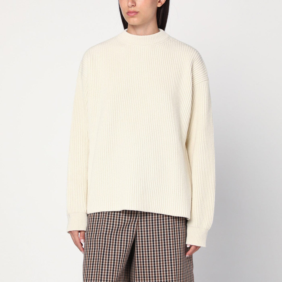 Shirts & Tops Jil Sander - White ribbed crewneck sweater Brand