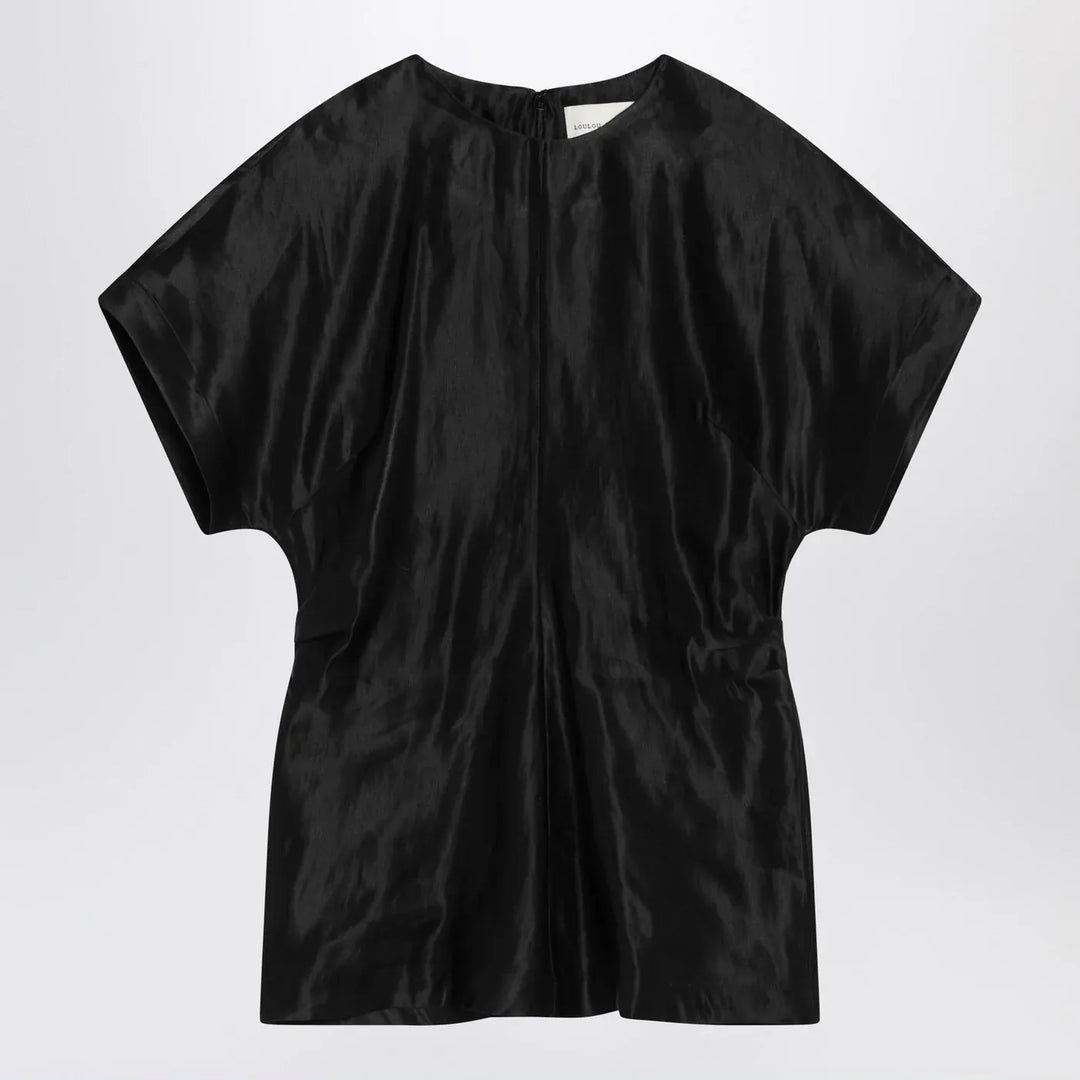 LouLou De Saison - Black T-shirt in linen and silk Brand Shirts &amp; Tops M