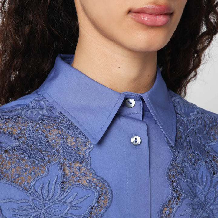 P.A.R.O.S.H. - Embroidered cotton shirt Brand Shirts &amp; Tops M