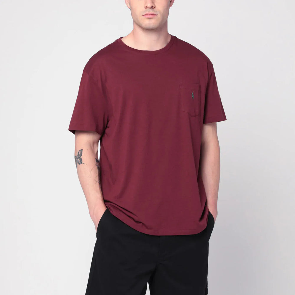 Polo Ralph Lauren - Wine red cotton T-shirt Classic-Fit Brand Shirts & Tops M