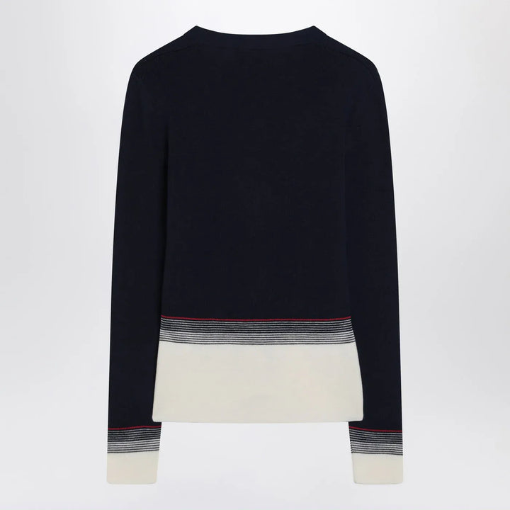 Valentino - Cardigan with Chez Valentino embroidery in wool Brand Shirts &amp; Tops S