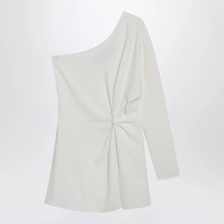 Valentino - Ivory one-shoulder top in couture cady Brand Shirts &amp; Tops 40  IT