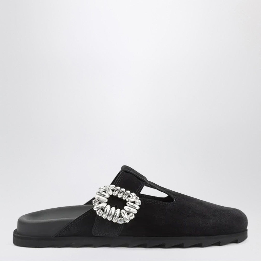 Shoes 41 IT ROGER VIVIER - Black suede Mule Slidy Viv' Brand