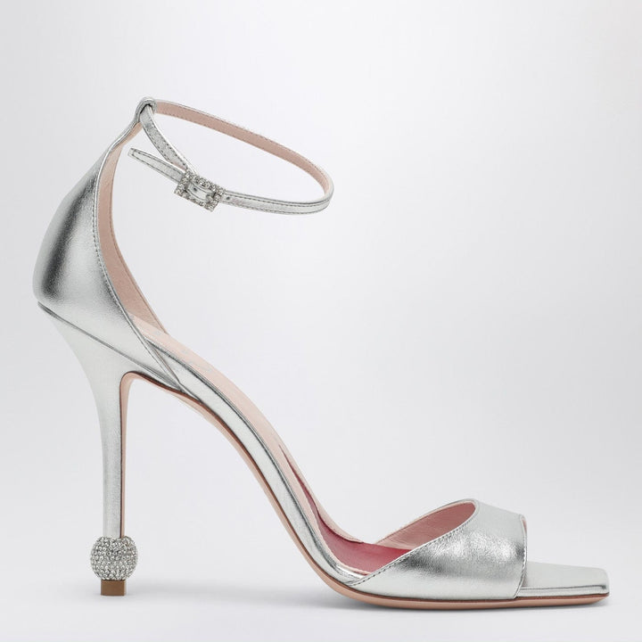 Shoes ROGER VIVIER - Silver sandal with jewelled heel Brand