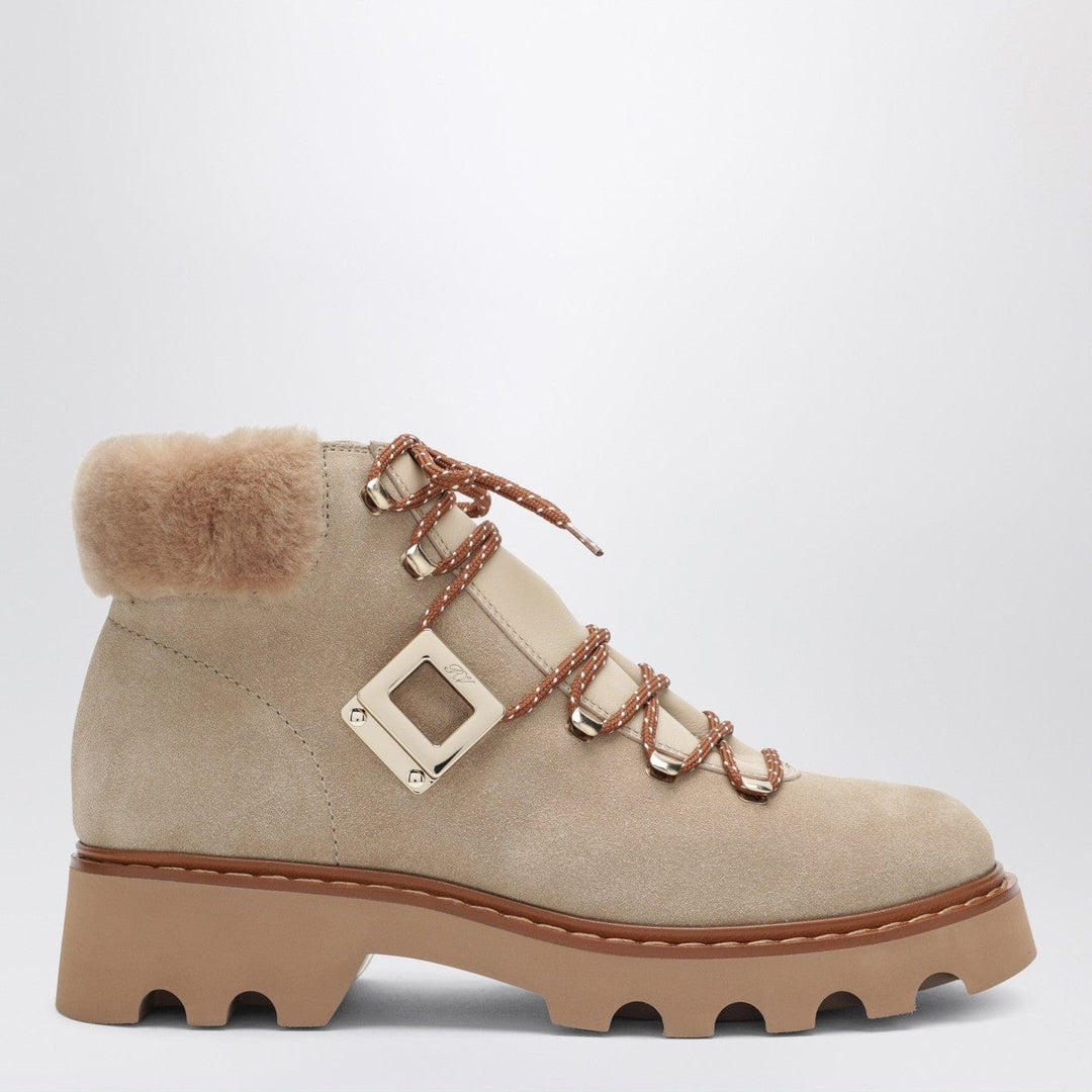 Shoes ROGER VIVIER - Viv' Rangers Truck Booties in suede beige Brand