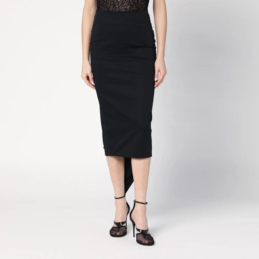 TheLatest - Black cotton midi skirt Brand Skirts 38  IT