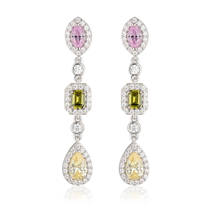 Georgini Earring Georgini Summer Sorbet Pina Colada Multi Coloured Earrings Silver Brand
